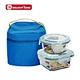 Heat resistant round&square food containers set with lunch bag value pack