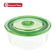 glass kitchenware with lid