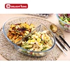 round borosilicate glass bakeware