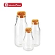 glass bottle with cork lid