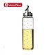 glass olive oil dispenser bottle with stainless steel glass oil pot with mesurment