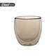 Colored double wall glass cup coffee tea hot ice drink