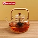 borosilicate heat resistant glass teapot with lid