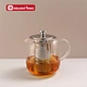 borosilicate heat resistant glass teapot with lid