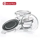 glass food container with ss lid
