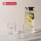 glass water jug with lid