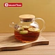 glass pitcher with bamboo lid