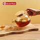 glass pitcher with bamboo lid