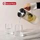 glass water jug with lid