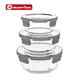glass food container with ss lid
