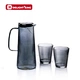 glass water jug with lid