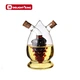2 in 1 glass Oil dispenser bottles of Soy Sauce Olive Oil Pot