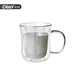 High borosilicate glass double wall cup Electroplate thermal glasses with handle