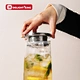 glass water jug with lid