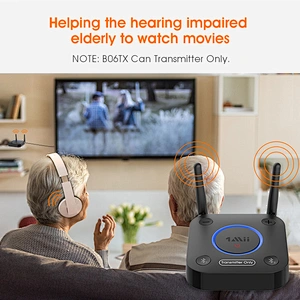 aptX HD/LL Bluetooth Audio Transmitter for TV, Optical Coax AUX/RCA Audio Adapter