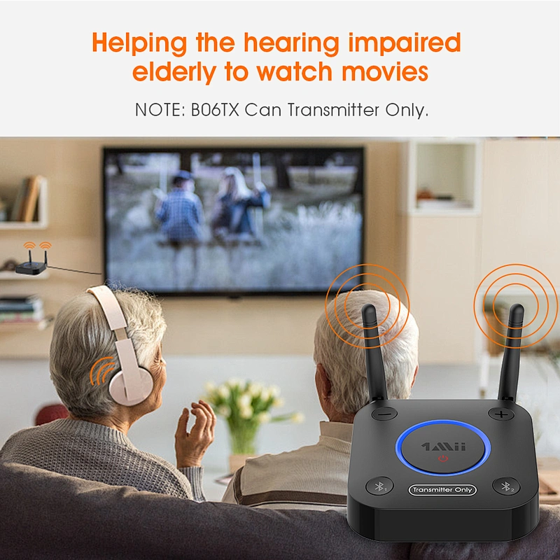 aptX HD/LL Bluetooth Audio Transmitter for TV, Optical Coax AUX/RCA Audio Adapter