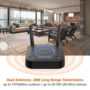 aptX HD/LL Bluetooth Audio Transmitter for TV, Optical Coax AUX/RCA Audio Adapter