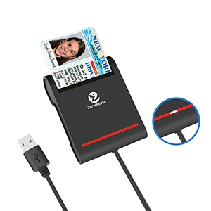 ZOWEETEK USB 2.0 Credit Card Reader Writer DNi/CAC/IC/ID/ATM/Bank EMV Card Reader