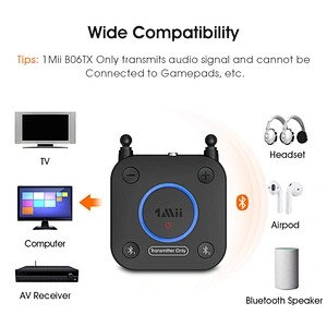aptX HD/LL Bluetooth Audio Transmitter for TV, Optical Coax AUX/RCA Audio Adapter