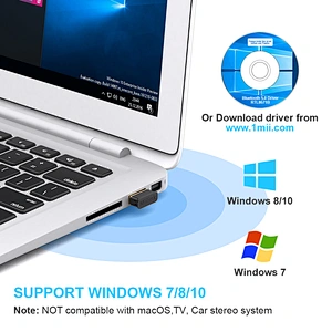 USB Bluetooth Adapter, Bluetooth 5.0 + EDR Bluetooth USB Dongle, Mini Bluetooth Adapter for PC, Bluetooth Keyboard, Mouse, Headphone, Speaker Compatible with Windows7/8/10