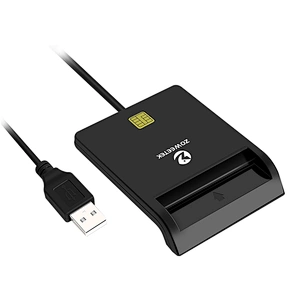ZOWEETEK ZW-12026-1 CAC Card Reader Military, Smart Card Reader DOD Military USB Common Access CAC, Compatible with Windows, Mac OS and Linux