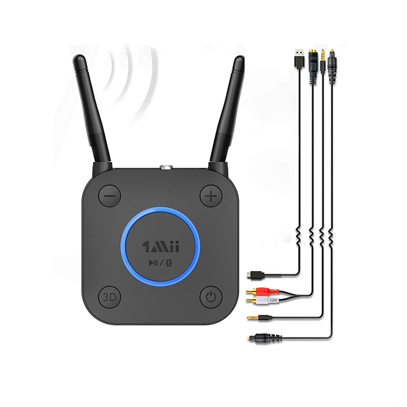 1Mii B06Pro Best Bluetooth Receiver, HiFi Wireless Audio Adapter, Bluetooth 5.0 Receiver with 3D Surround aptX Low Latency Optical RCA AUX 3.5mm Coaxial for Home Stereo System