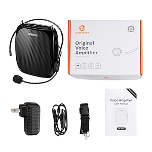 ZOWEETEK ZW-Z258 Portable Voice Amplifier with Wired Microphone 10W Rechargeable Mini Amplifier for Teacher, Tour Guide