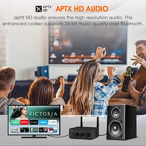 Bluetooth Amplifier, 1Mii Bluetooth Digital Amplifier, Bluetooth 5.0 Stereo Audio Amplifier Receiver Long Range 2.1 Channel Mini Hi-Fi Amp for Home Speakers 100W x 2 w/Bass & Treble Control