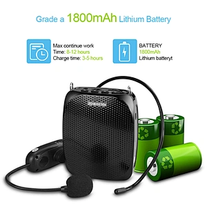 ZOWEETEK ZW-S615 Portable Wireless Voice Amplifier with UHF Microphone (10W) Powerful PA System Amplifier for teachers