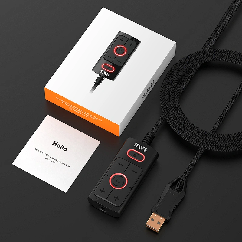 USB Sound Card 1Mii 7.1 Surround Sound Card for 3.5mm Gaming Headsets Earphones USB Audio Adapter Sound Card for PC Windows 10 USB to 3.5mm Jack Audio Adapter No Drivers Needed