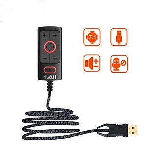 USB Sound Card 1Mii 7.1 Surround Sound Card for 3.5mm Gaming Headsets Earphones USB Audio Adapter Sound Card for PC Windows 10 USB to 3.5mm Jack Audio Adapter No Drivers Needed