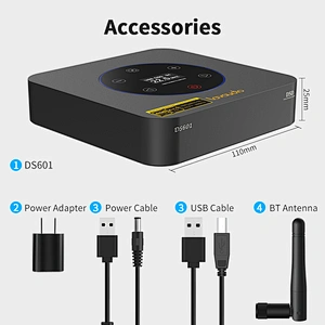 1Mii DS601 HiFi Bluetooth 5.0 LDAC Audio Receiver with Touch Screen Desktop DAC Decoding