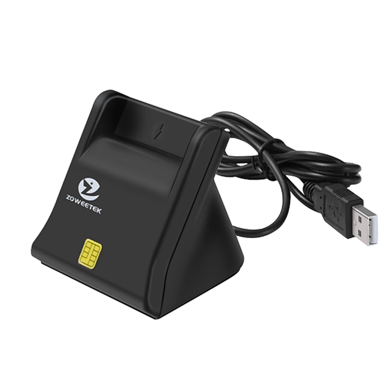 ZOWEETEK ZW-12026-3 Desktop ATM EMV USB 2.0 CCID Smart Chip CAC Card Reader