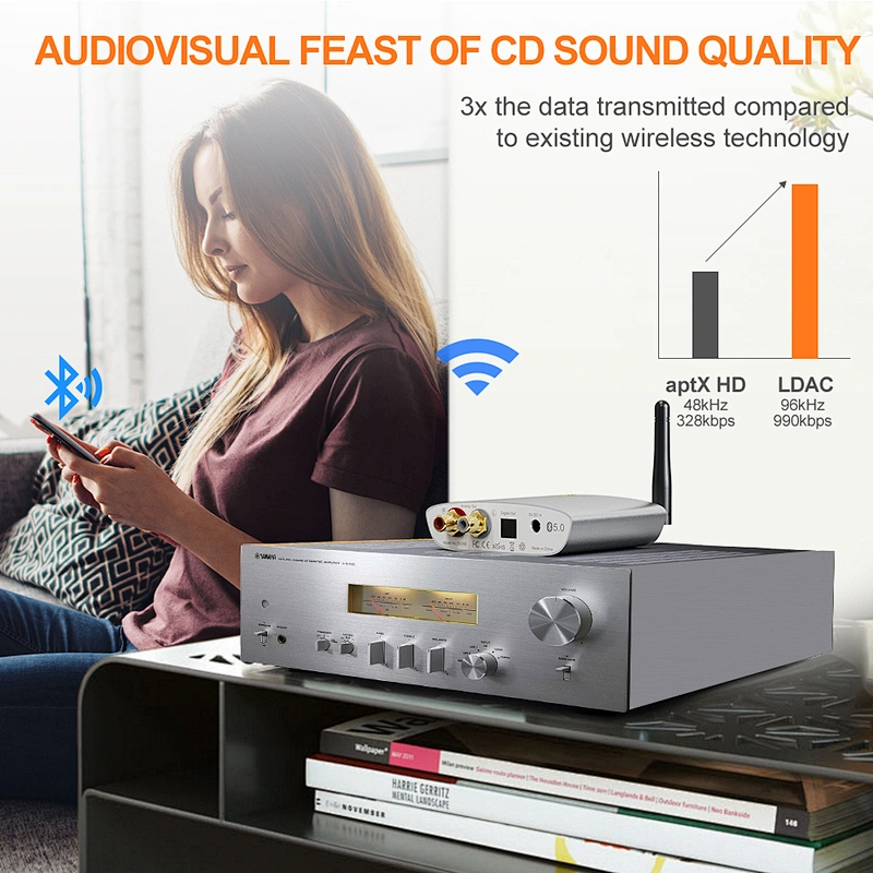 1Mii Bluetooth 5.0 HiFi Audio Receiver Built-in ESS LDAC Chip with aptX HD