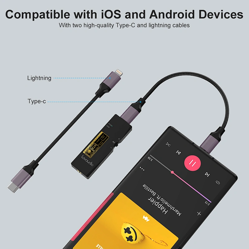 1Mii DS100 USB DAC HI-FI Headphone Amplifier PCM32bit/384kHz DSD64-DSD256