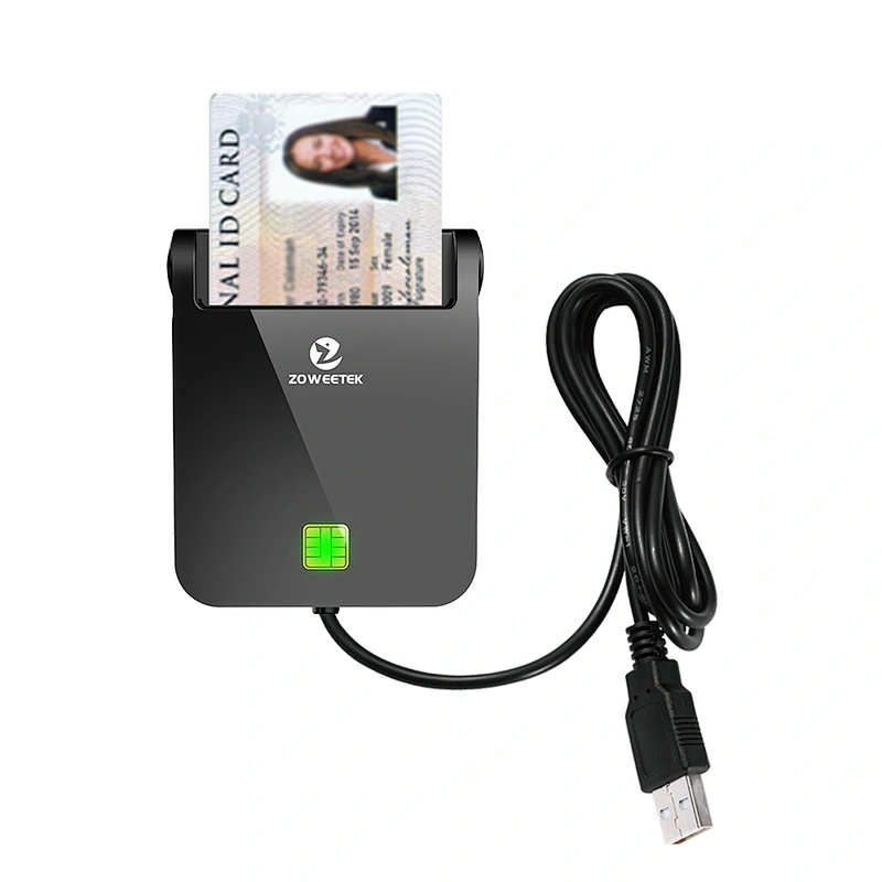 2022 Newest SIM Card Reader ISO7816 Single USB Smart Card Reader for Windows, MacOS