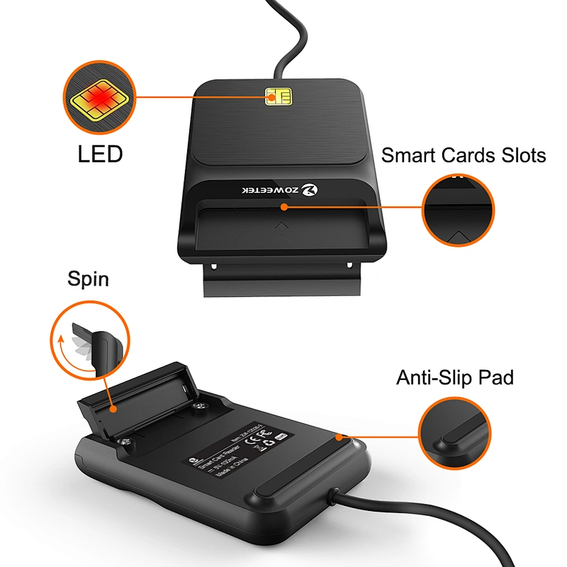 2022 Common Access Card Reader Compatible with MAC OS, Windows 10