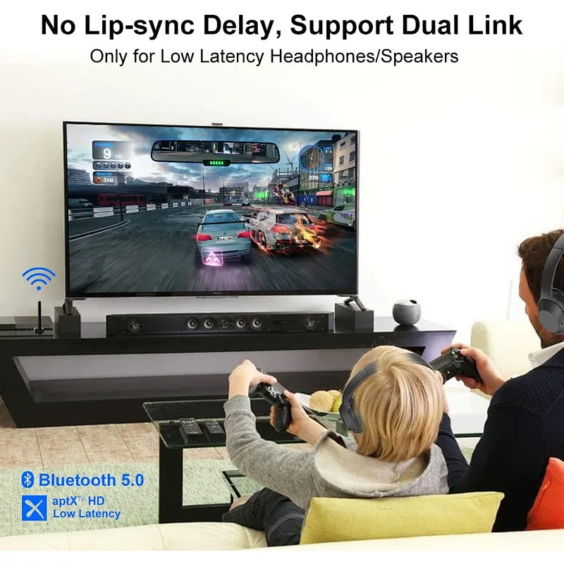 1Mii B10Pro USB Bluetooth Transmitter aptX Low Latency Wireless Audio Adapter for PC, MAC, PS4