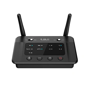 1Mii 2-in-1 Bluetooth Audio Adapter, Wireless Receiver and Transmitter with aptX HD / atpX Low Latency, Dual Link for TV