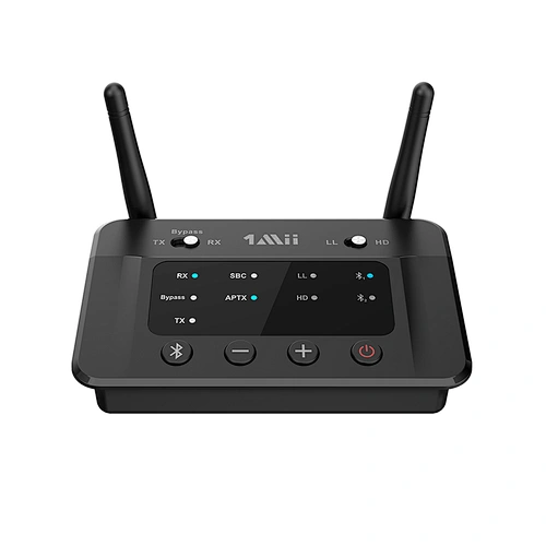 1Mii 2-in-1 Bluetooth Audio Adapter, Wireless Receiver and Transmitter with aptX HD / atpX Low Latency, Dual Link for TV