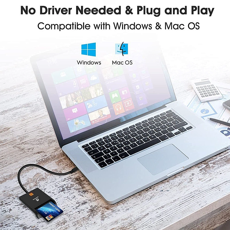 Best USB-C Smart Card Reader for PC, Single ID/IC Contact Chip Reader