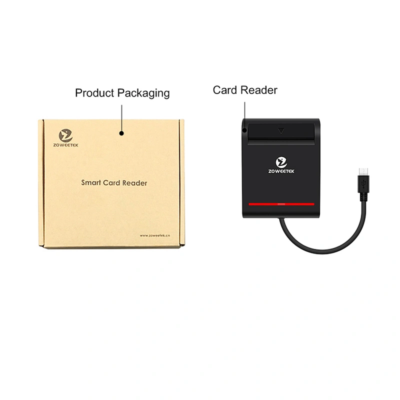 Access Control Card Reader USB C Portable ATM Credit ZOWEETEK Card Reader