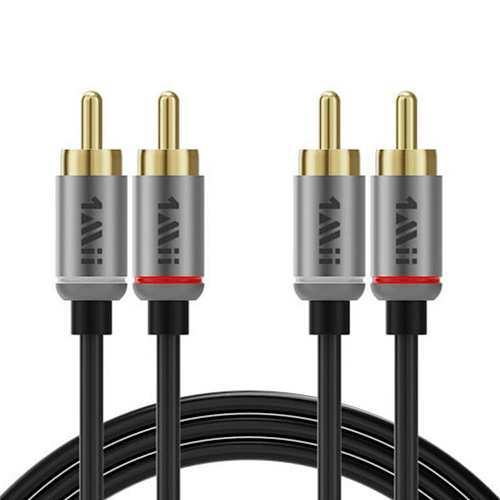1Mii 2RCA Male to Male Stereo Audio Cable 1.8M for Speakers