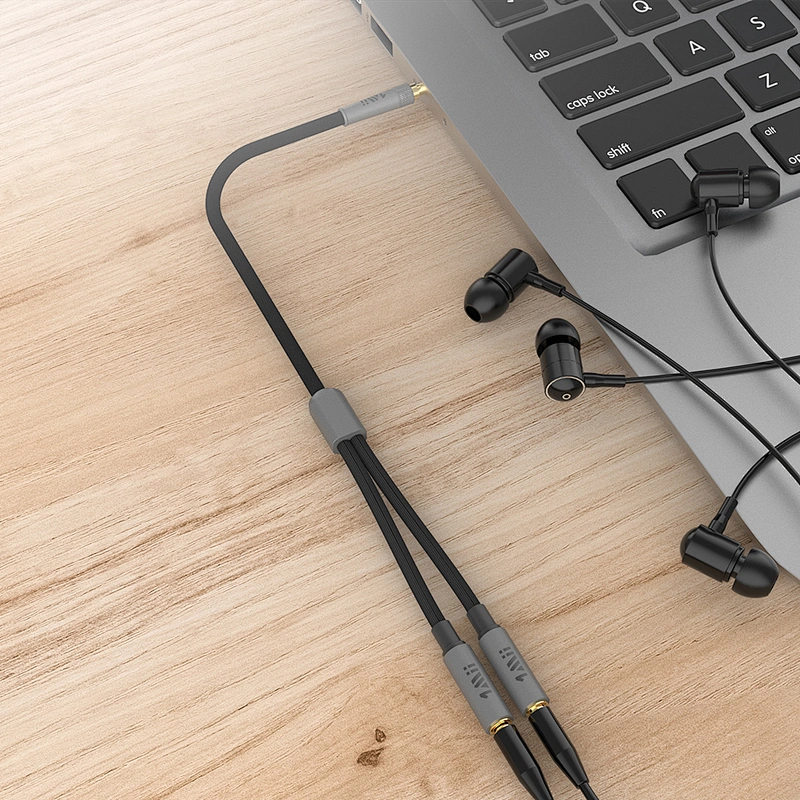 1Mii Headphone Splitter 3.5mm Y Splitter Stereo Audio Cable Male to 2 Female Extension Cable Headset Splitter Adapter Aux Stereo Cord for Car/Home Stereos, Speaker