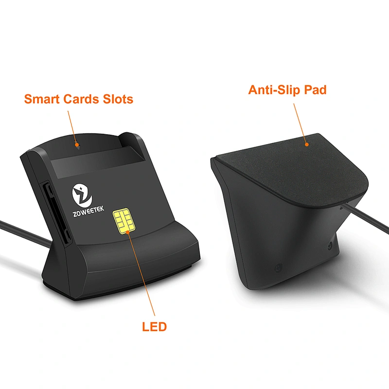 ZOWEETEK Multifunction IC/ID/TF/Micro SD/MMC/SIM Smart SD Card Reader