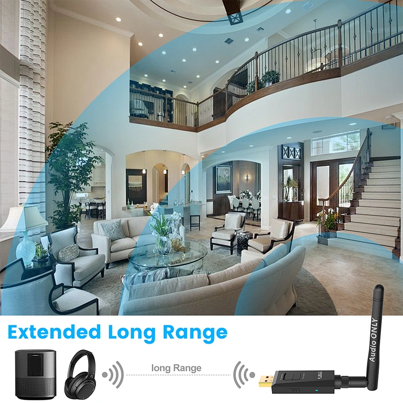1Mii B10Pro USB Bluetooth Transmitter aptX Low Latency Wireless Audio Adapter for PC, MAC, PS4