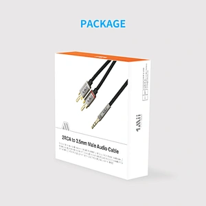 1Mii 3.5mm to 2-Male RCA Audio Cable (3.3 Ft), Hi-Fi Sound Nylon-Braided RCA to Aux Cord for Home Stereos, Speaker, DVD Player, Amplifier & More