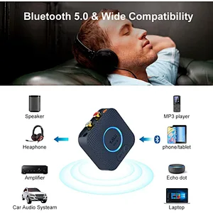 1Mii Bluetooth Audio Receiver Adapter, aptX HD Bluetooth Adapter Stereo Receiver for Music Streaming System with 3.5mm/RCA, aptX Low Latency 3D Surround Long Range