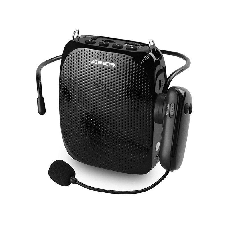 ZOWEETEK ZW-S615 Portable Wireless Voice Amplifier with UHF Microphone (10W) Powerful PA System Amplifier for teachers