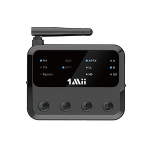 Bluetooth 5.0 Receiver Transmitter for TV/BT Headphones, Wireless Bluetooth Receiver for Home Stereo/Speakers, Built in Battery Audio Adapter Support aptX LL & HD